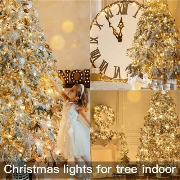 Led String Lights, 33FT 100 Led Fairy Lights Plug in, Christmas Lights - Picture 2 of 7